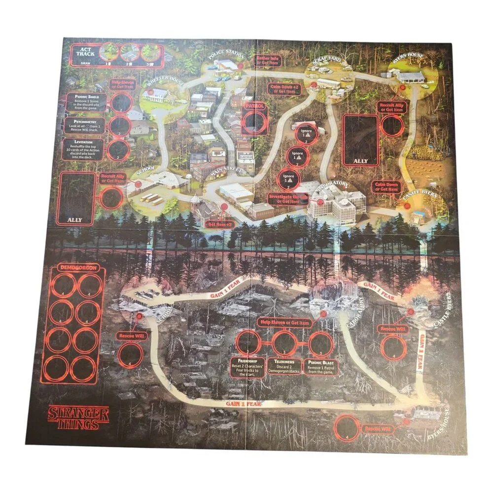 Stranger Things Upside Down Board Game Netflix CMON - 2023 Rob Daviau Complete
